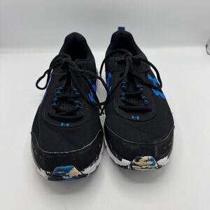 Under Armour Charged Assert 9 Mens Black Blue Athletic Running Shoes Sz 11